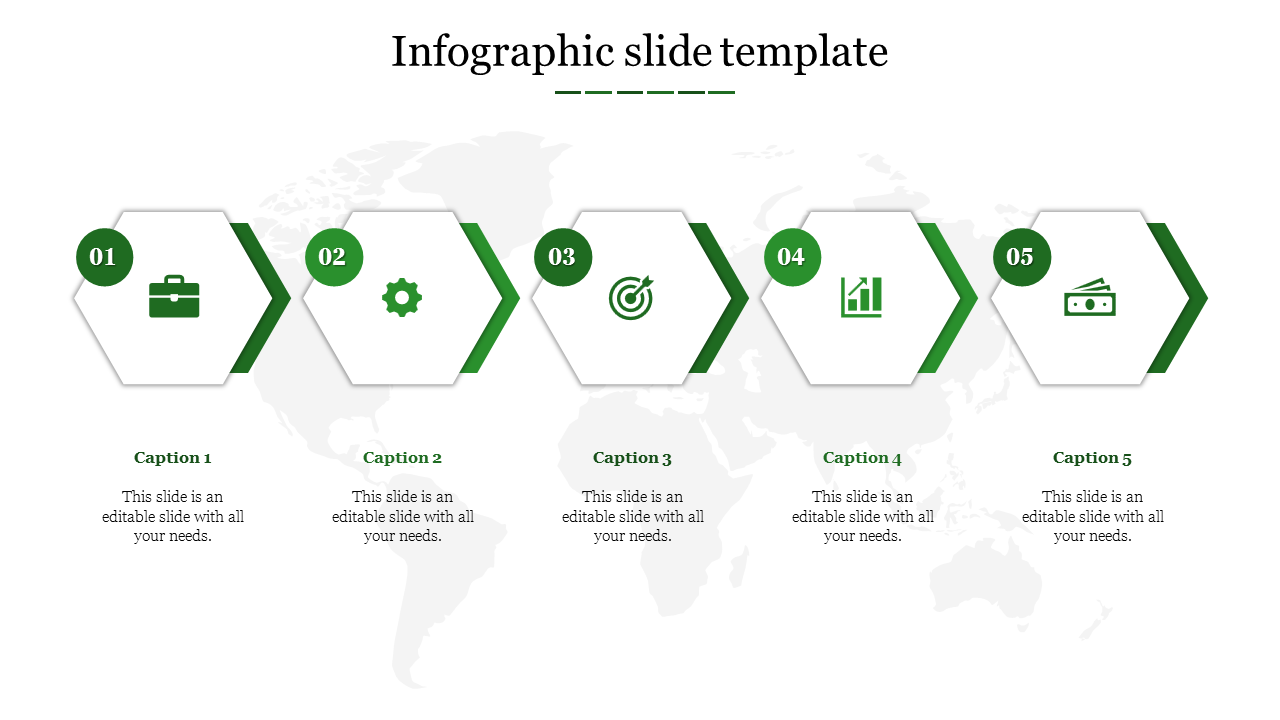 infographic slide template-5-green